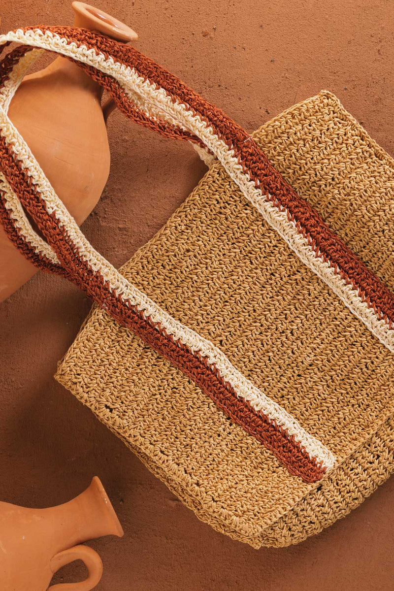 sac cabas DPH x feeka mini neli naturel/terre cuite