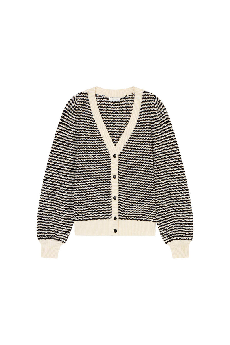 Azelie Creme/Noir Cardigan