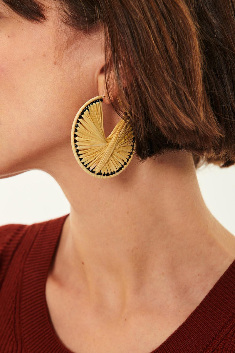 Pitchata Naturel/Noir Earrings