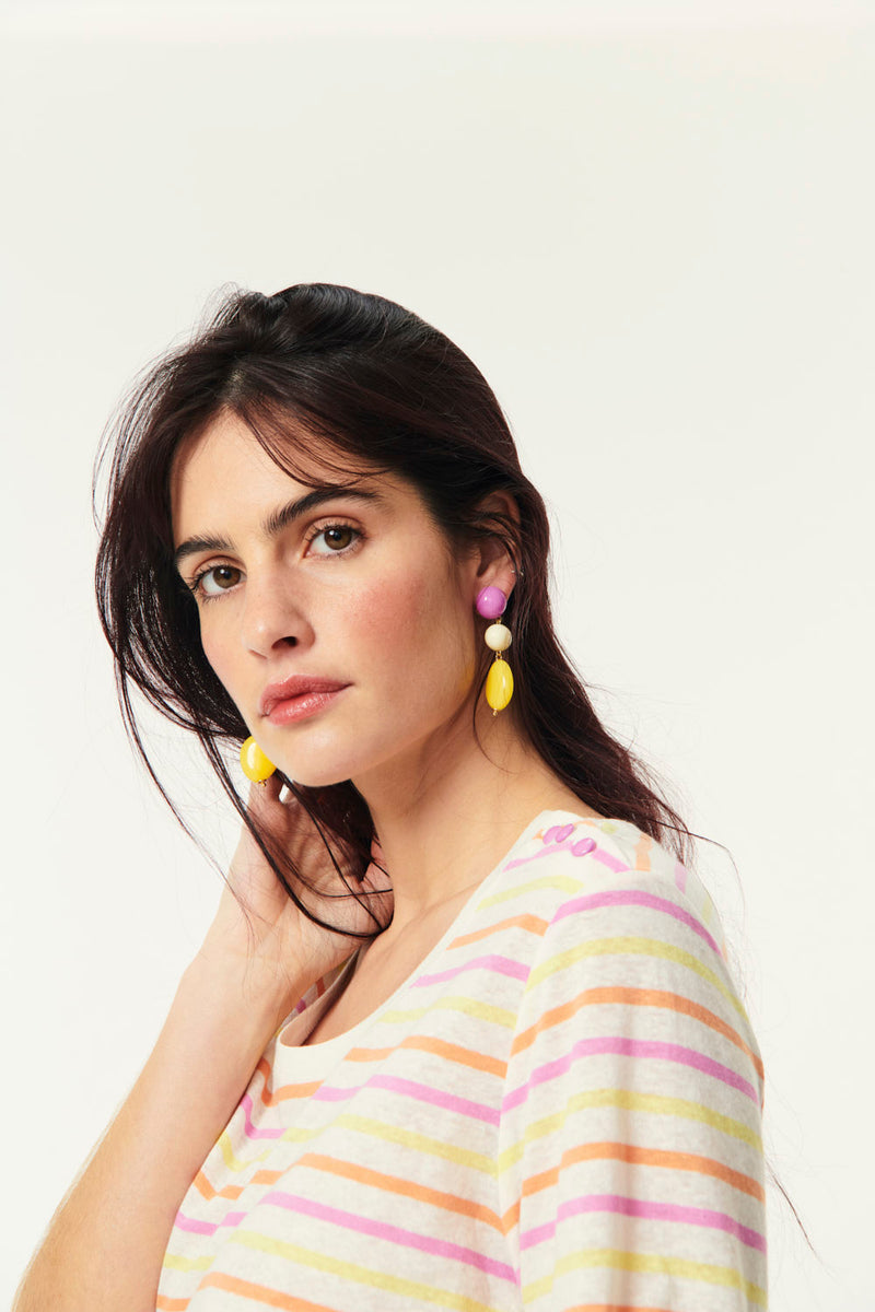 Prema Santal/Ecru Earrings