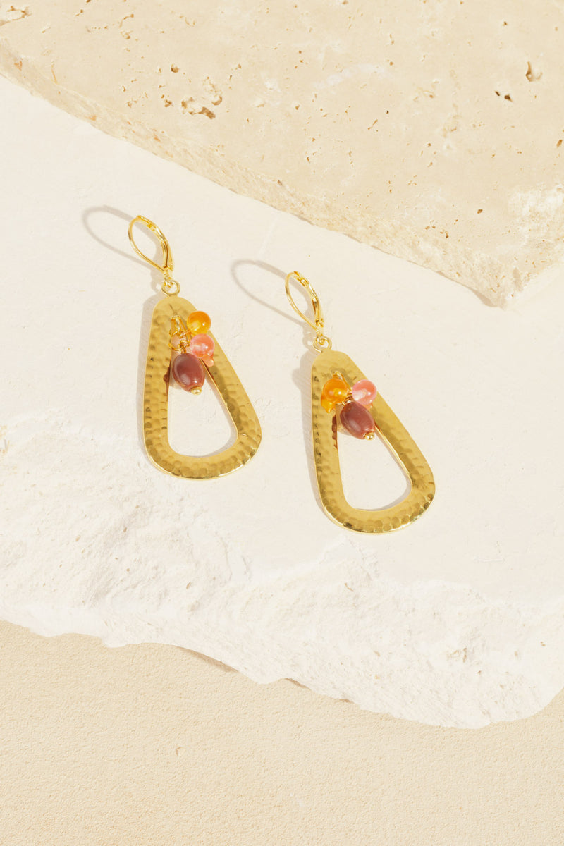 Boucles D'Oreilles Paulin Or/Multico