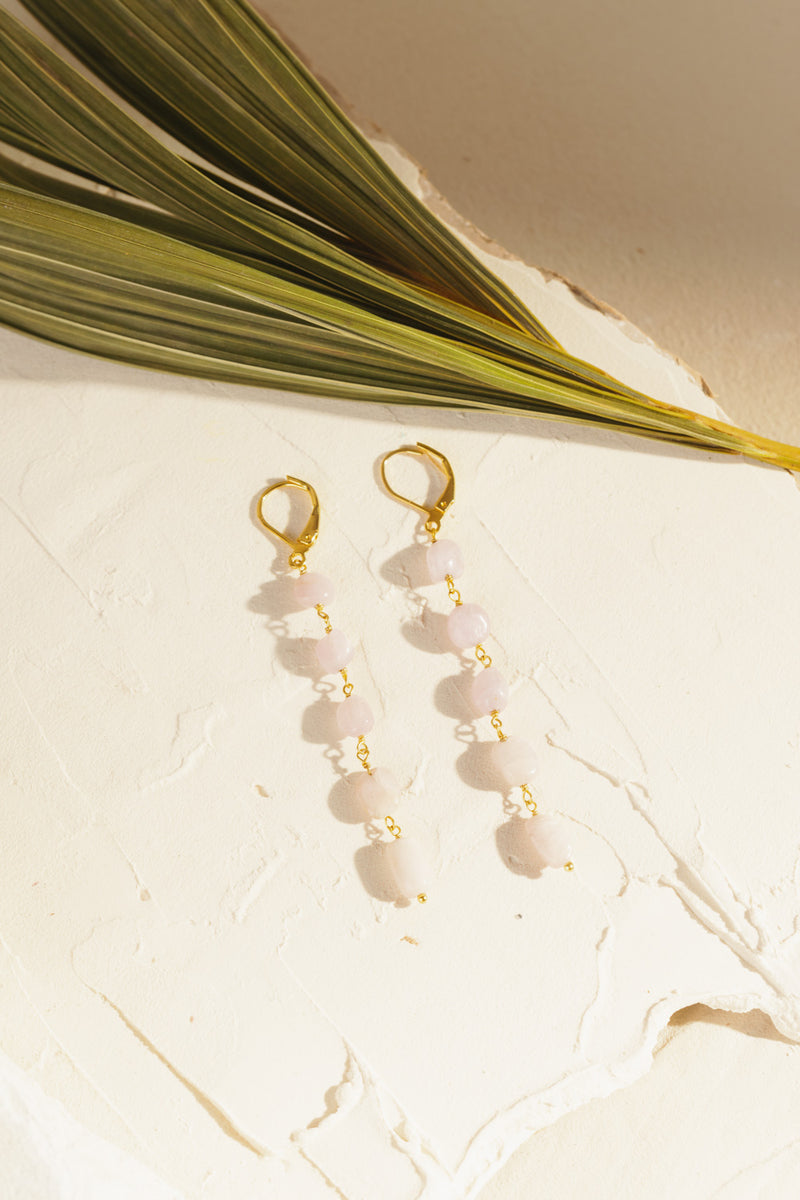 Boucles D'Oreilles Paelo Kunzite