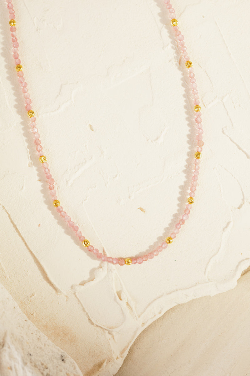 Padma Tourmaline Rose Necklace