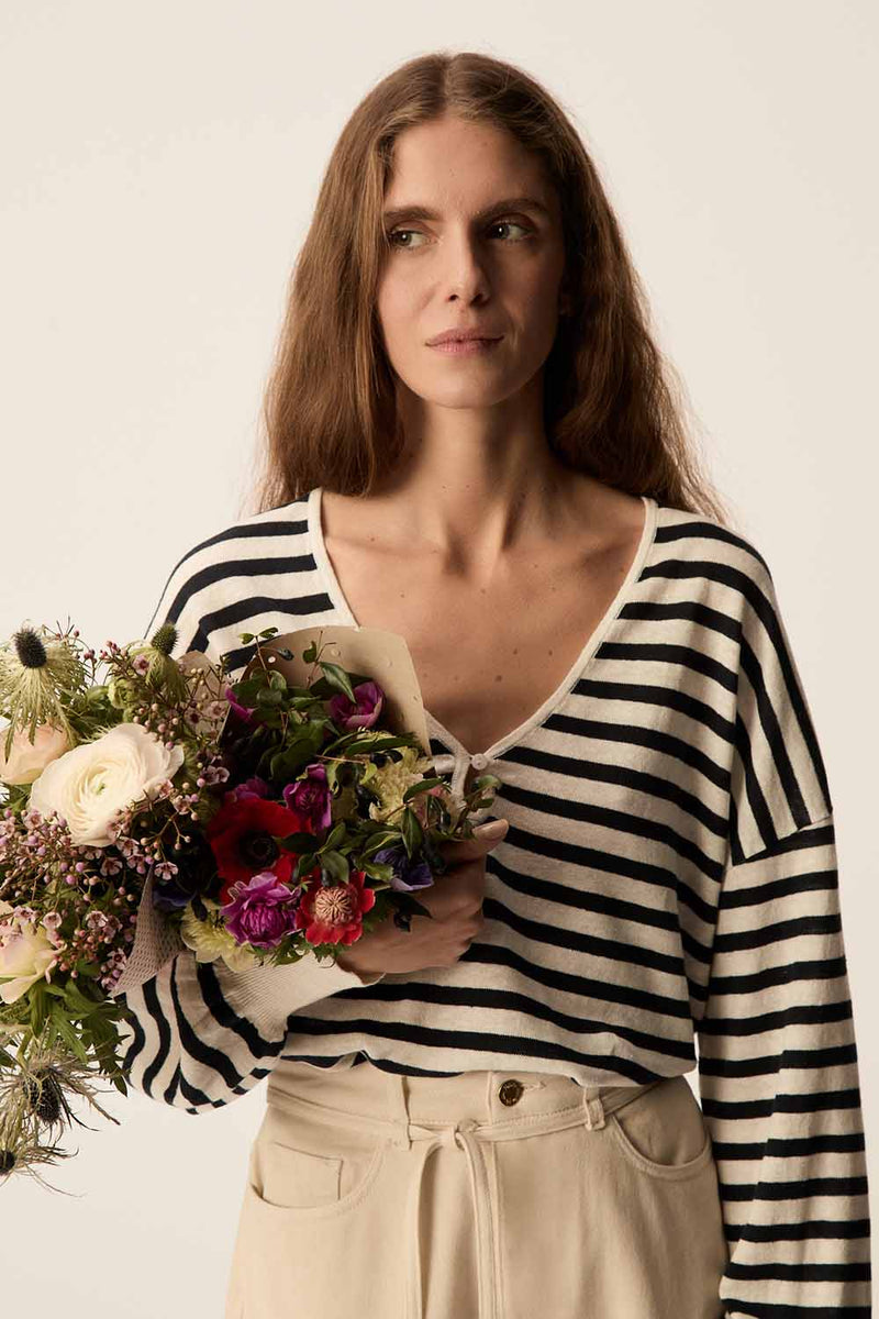 Jumper Brad Creme/Marine