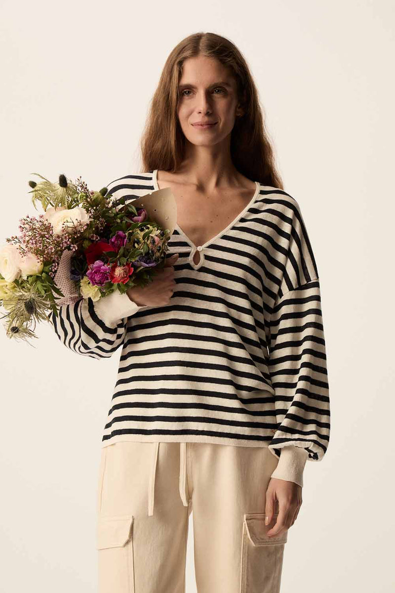Jumper Brad Creme/Marine