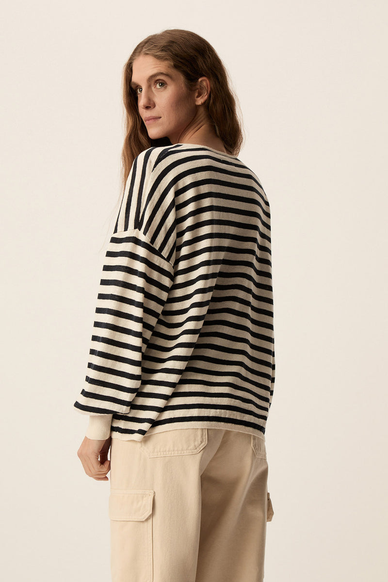 Jumper Brad Creme/Marine