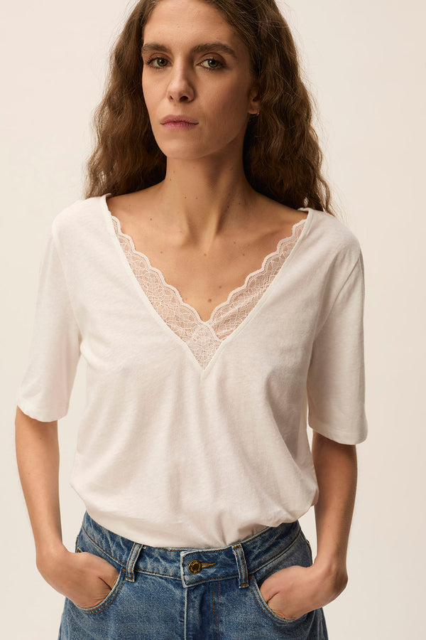 Tee-shirt Helza Ecru