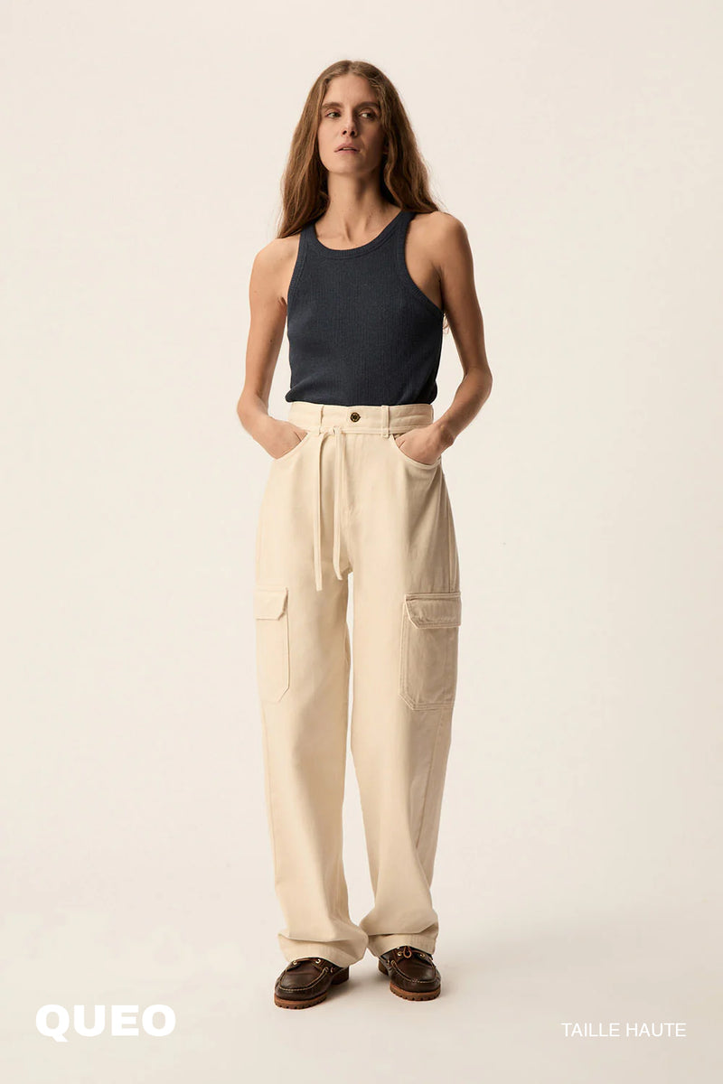 Trousers Queo Creme