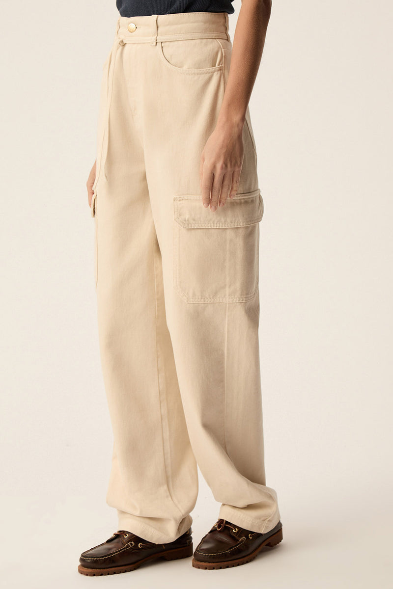 Pantalon en jean  Queo Creme