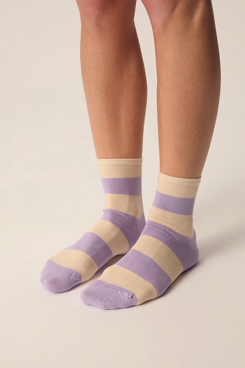 Socks Matilda Ecru/Lilas