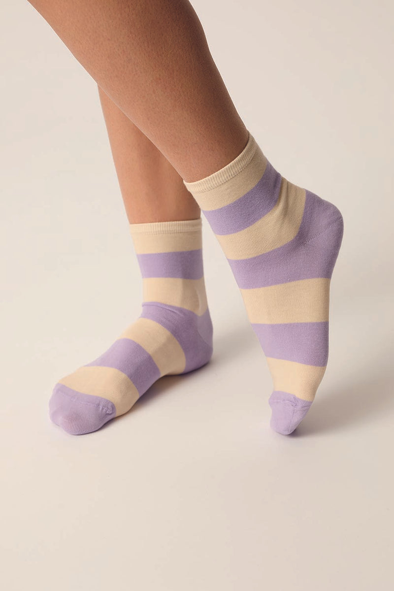 Socks Matilda Ecru/Lilas