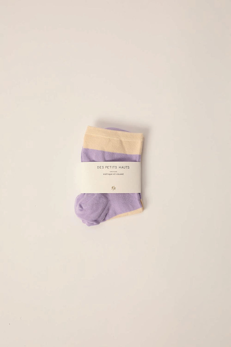 Socks Matilda Ecru/Lilas