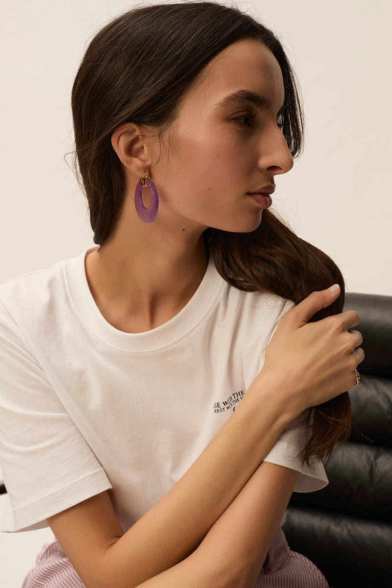 Boucles D'Oreilles Nadi Lavande