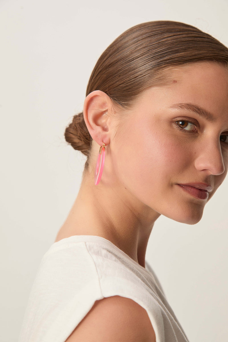 Boucles D'Oreilles Nadi Rose Fluo