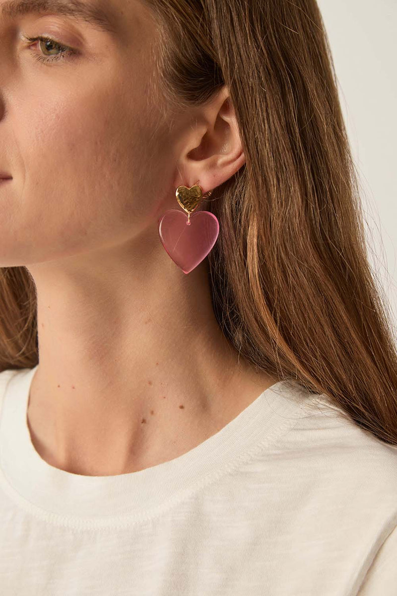 Boucles D'Oreilles Nathou Rose Fluo