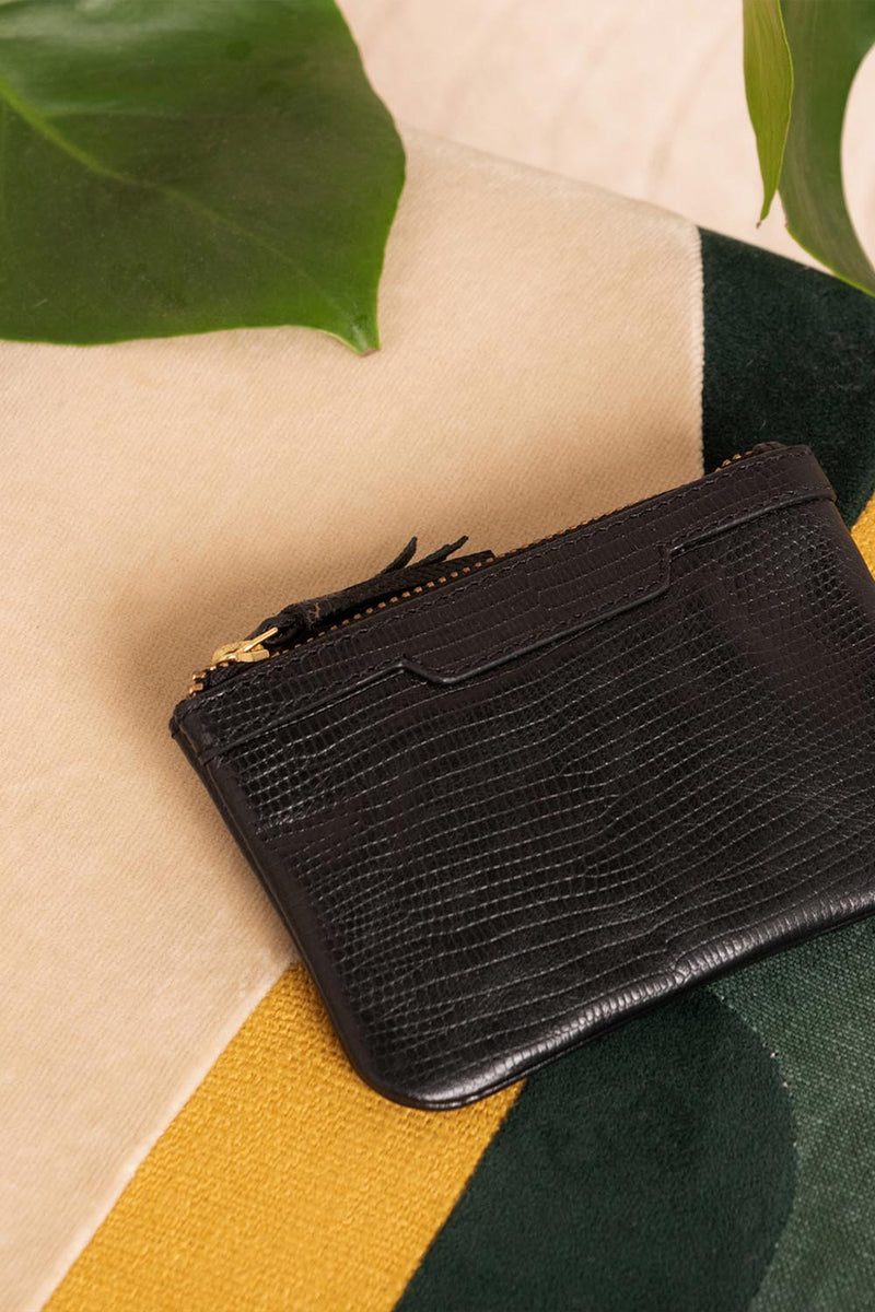 Pochette Misha Lezard Noir