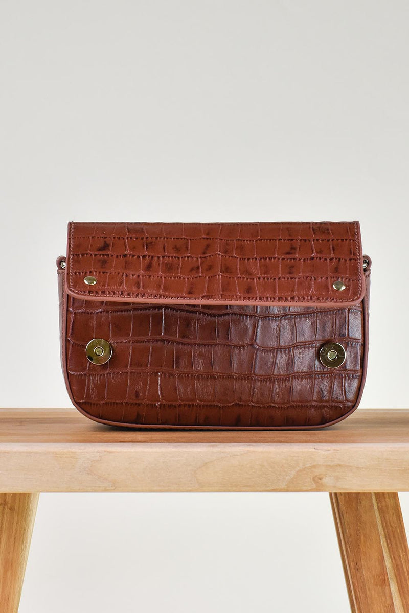 Sac Vera Croco Cognac