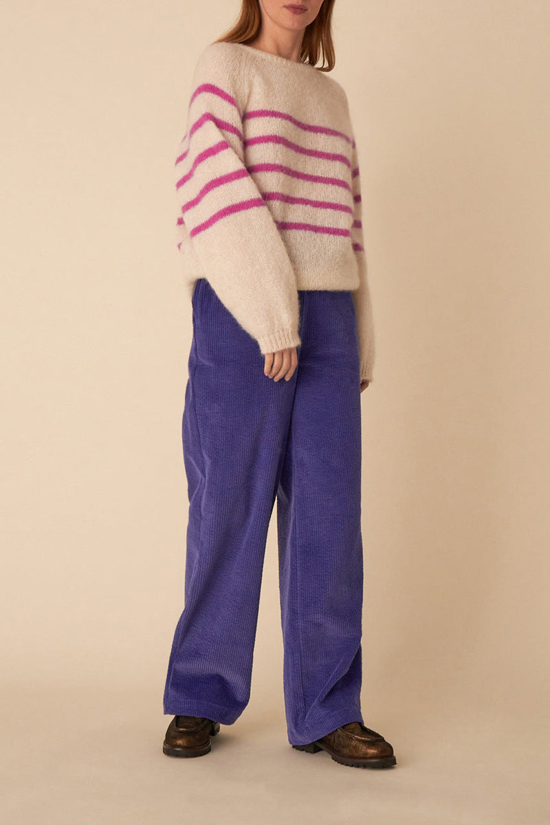 pull marinière dubol ecru/crush