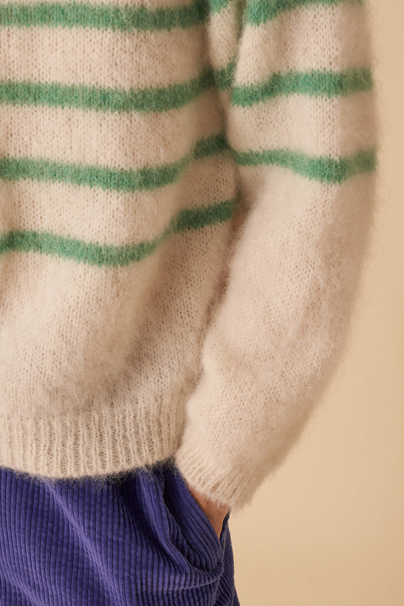 ecru/boreale dubol striped jumper