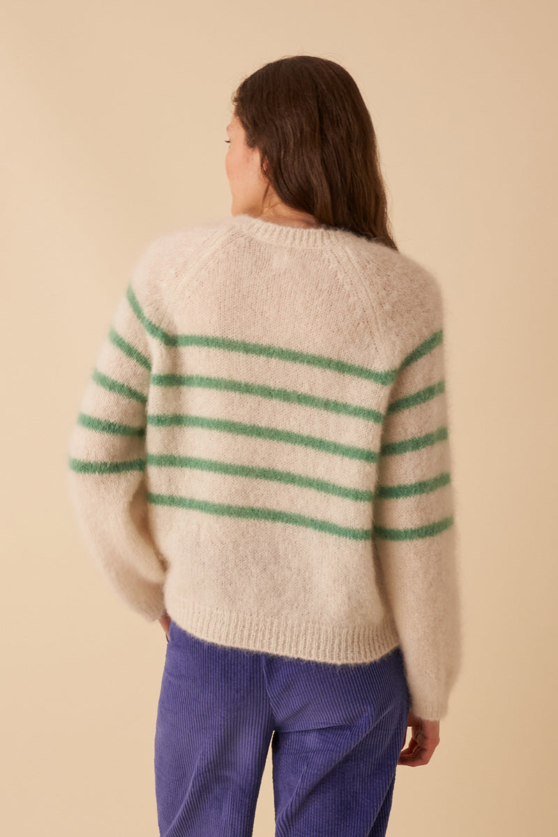 ecru/boreale dubol striped jumper