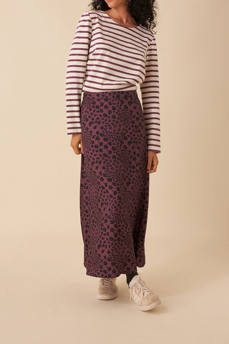 marinière filipette ecru/violette