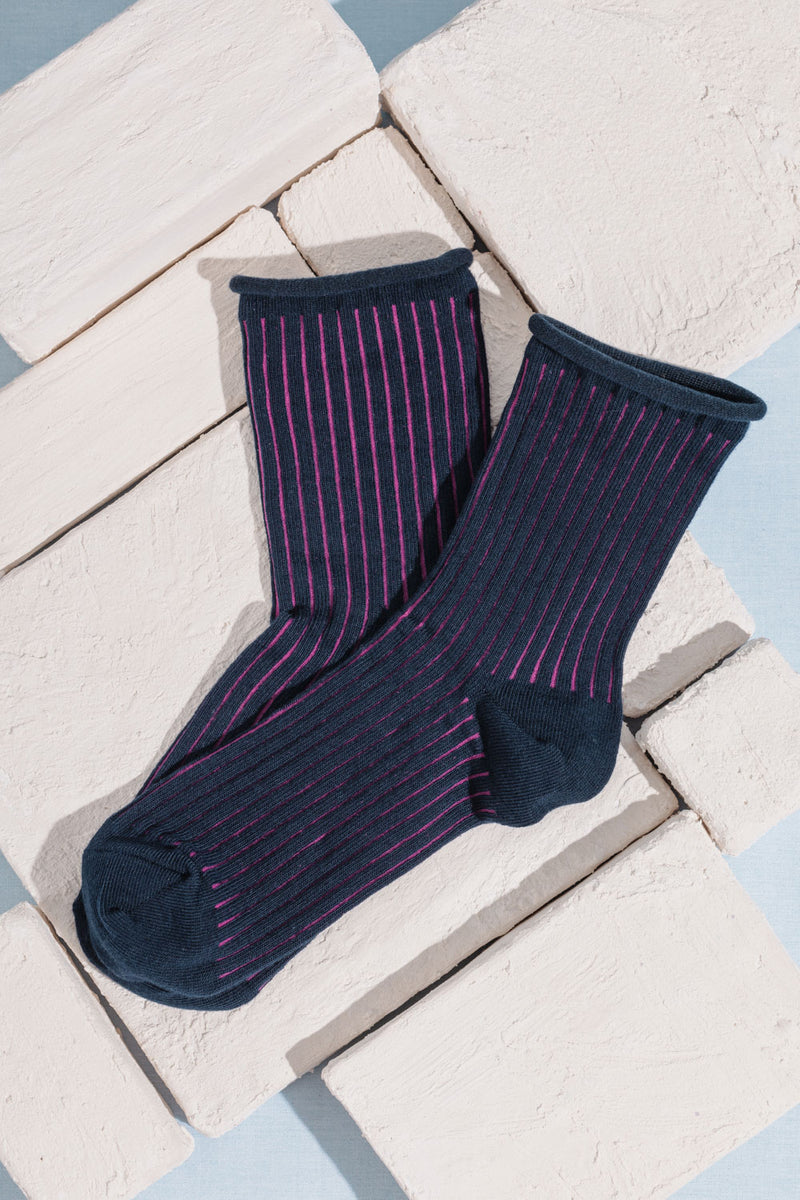 navy blue malory socks