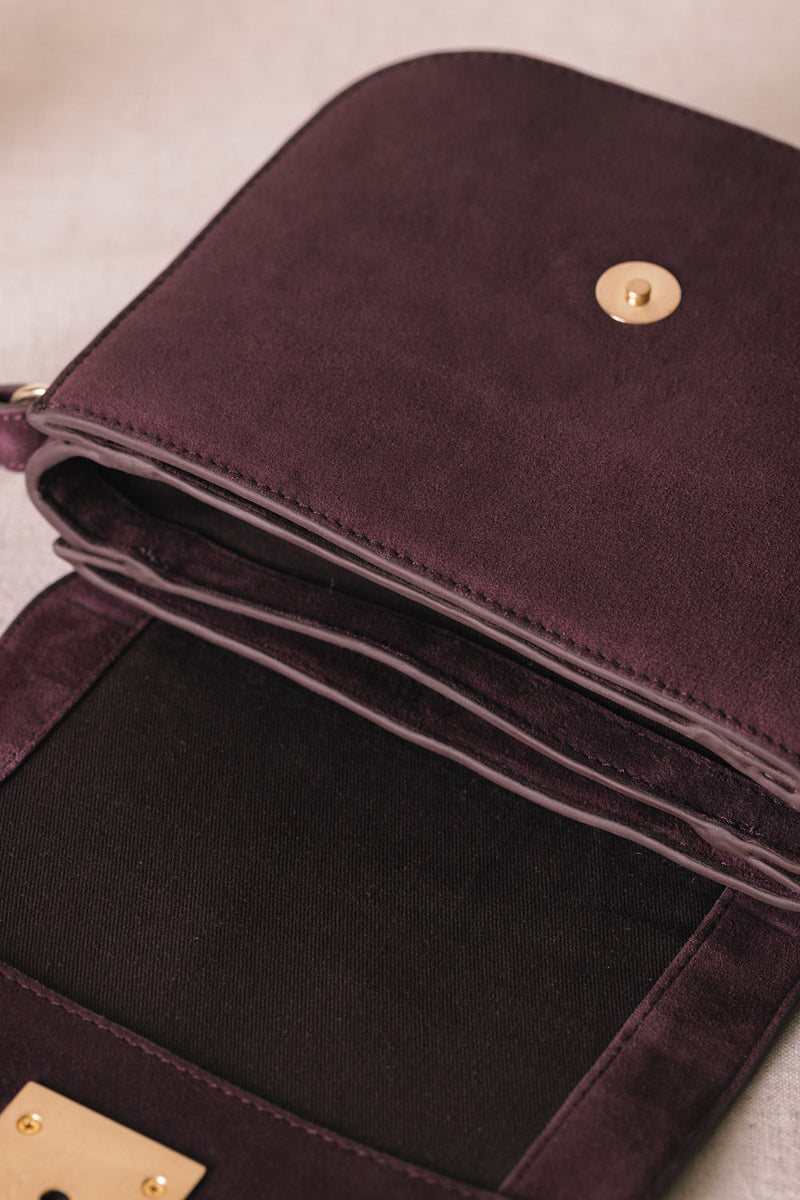 Lenny bag in purple / burgundy leathe
