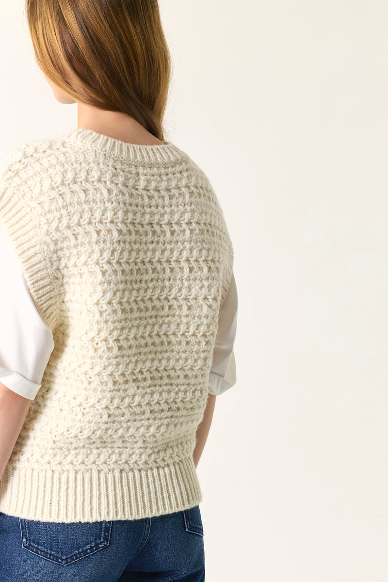 Pull sans manches Astrid Creme