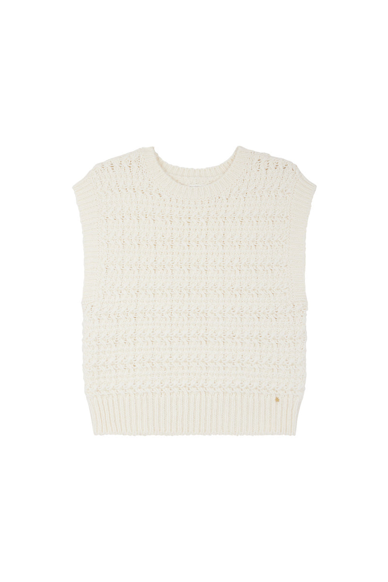 Pull sans manches Astrid Creme