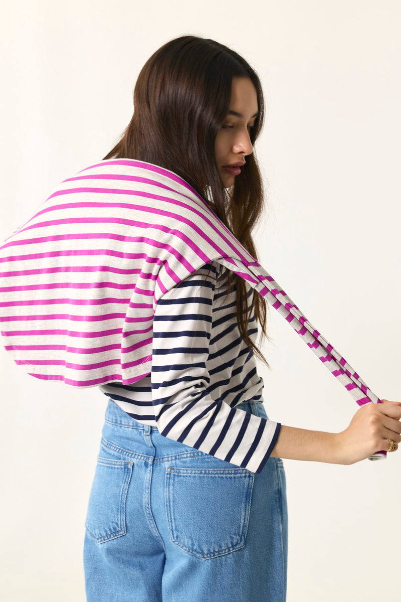 Striped jumper Filipette Ecru/Marine