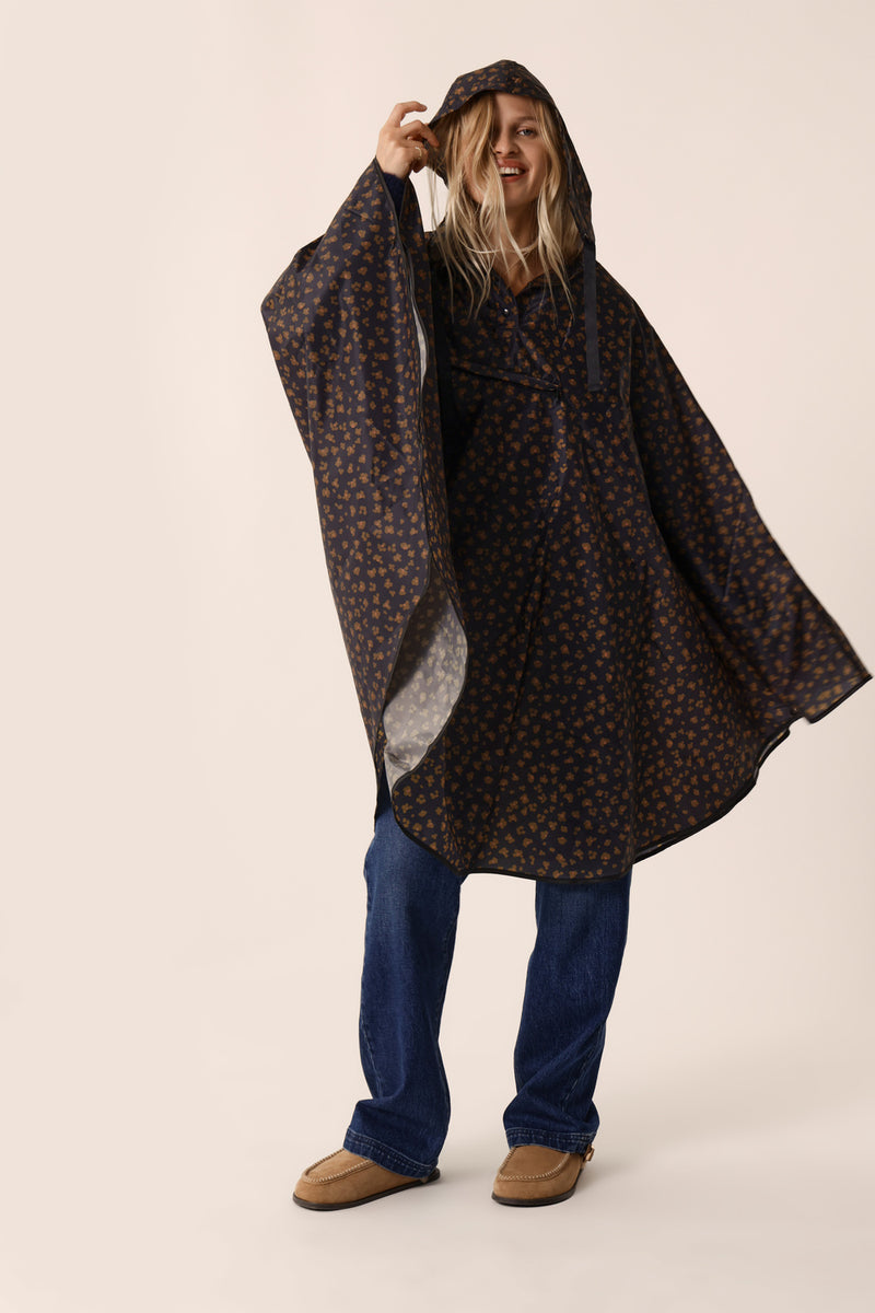 Waterproof Poncho Leo Noir