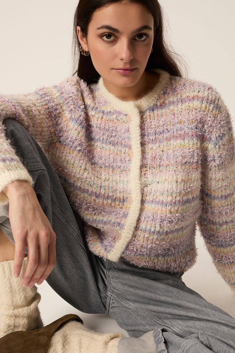Cardigan Appy Multico Poudre