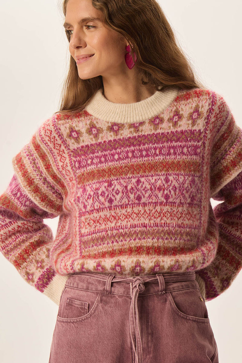 Pull Coco Jacquard Loup