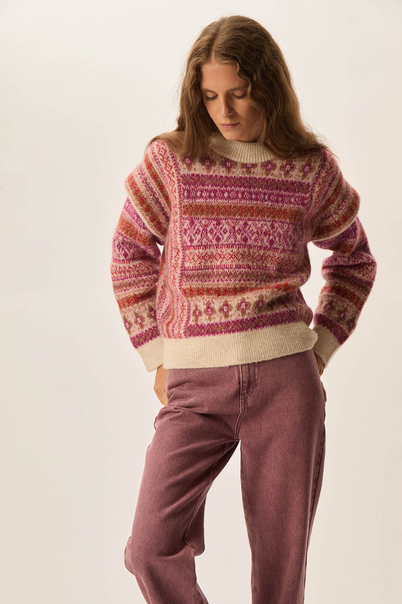 Pull Coco Jacquard Loup