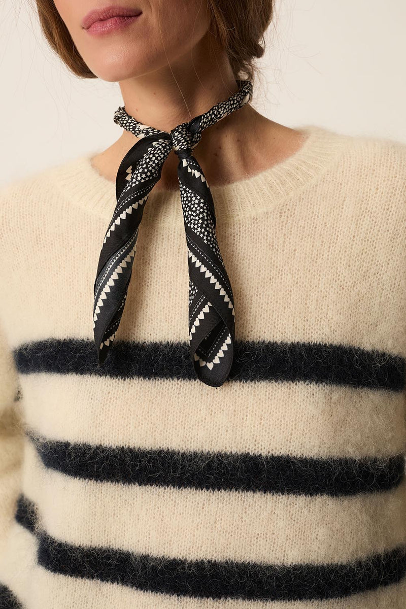 Pull Aleo Creme/Marine - 25 ans