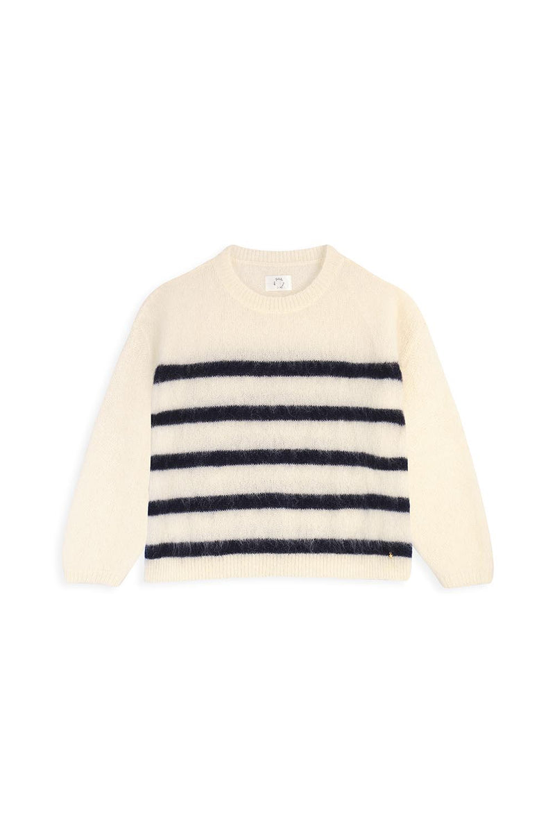 Pull Aleo Creme/Marine - 25 ans