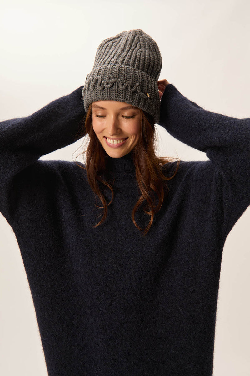 Beanie hat Dotty Anthracite