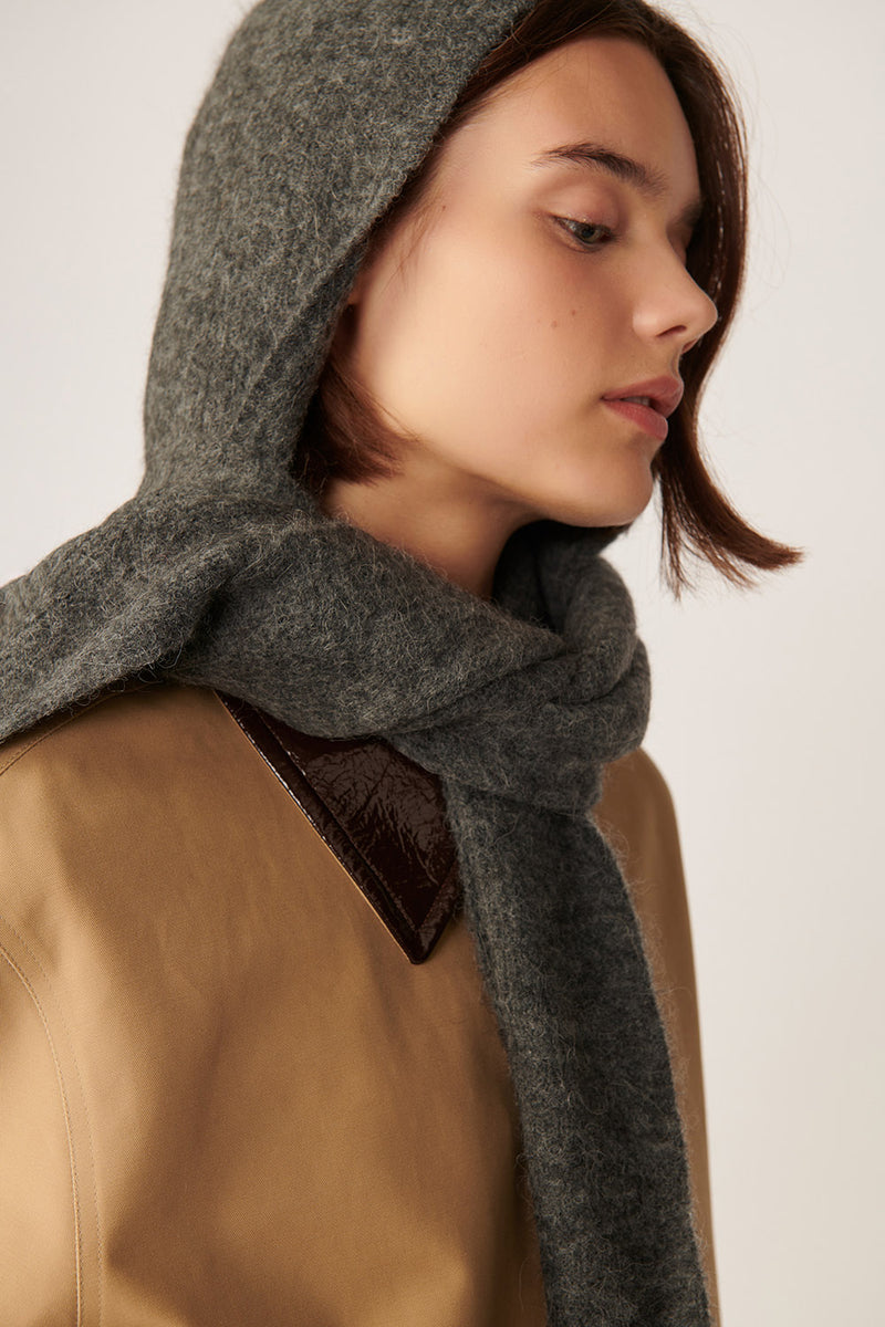 Capuche écharpe Audine Anthracite