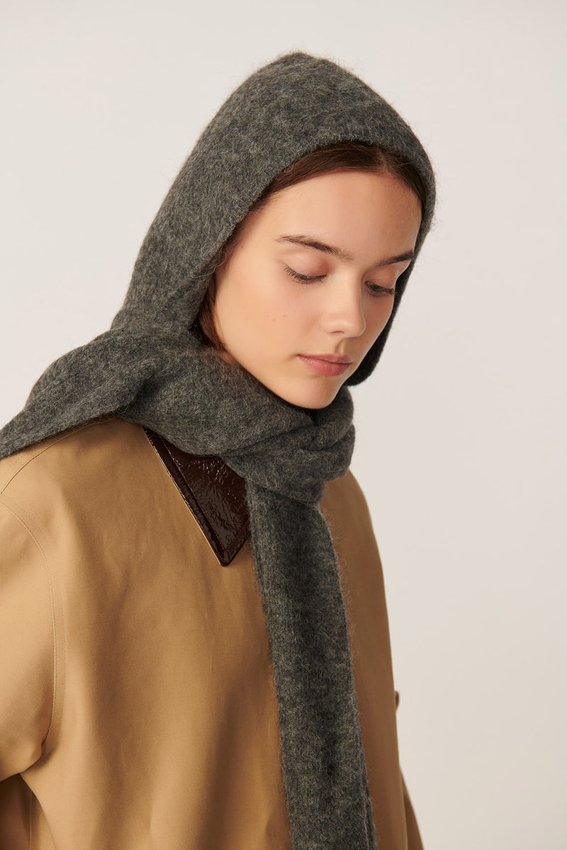 Capuche écharpe Audine Anthracite