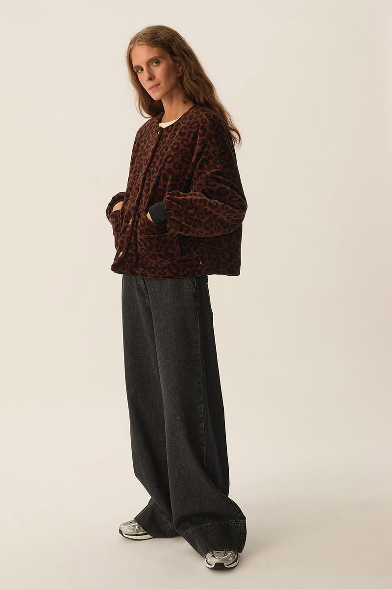 Veste maille Hilda Leopard