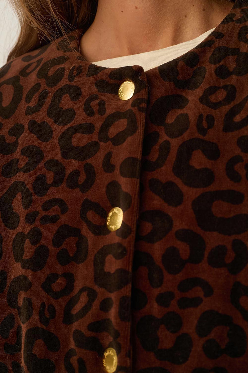 Veste maille Hilda Leopard