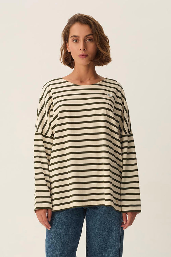 Marinière Filly Ecru/Pickle