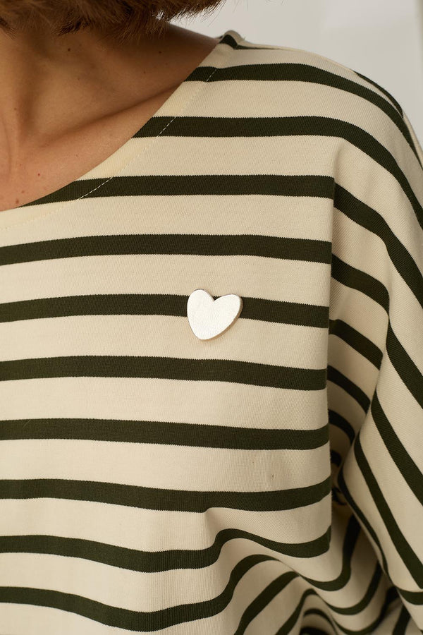 Marinière Filly Ecru/Pickle