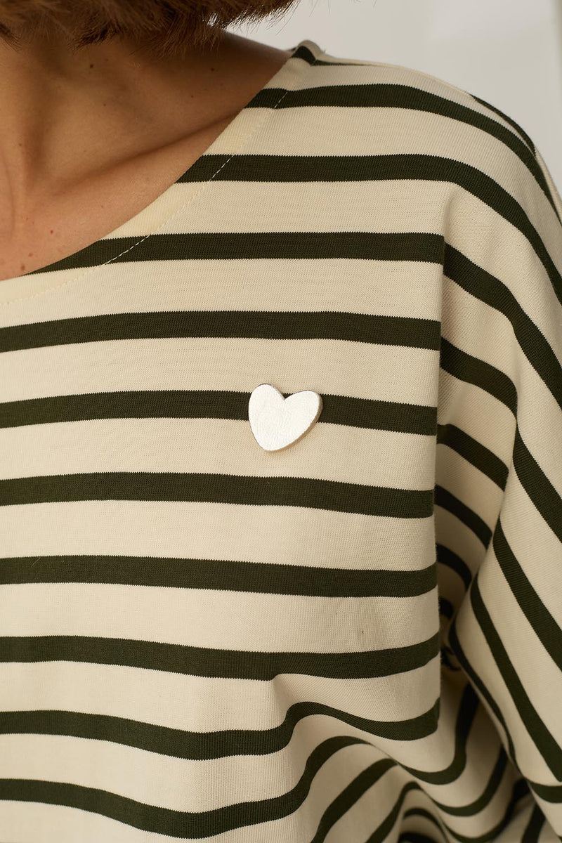 Marinière Filly Ecru/Pickle