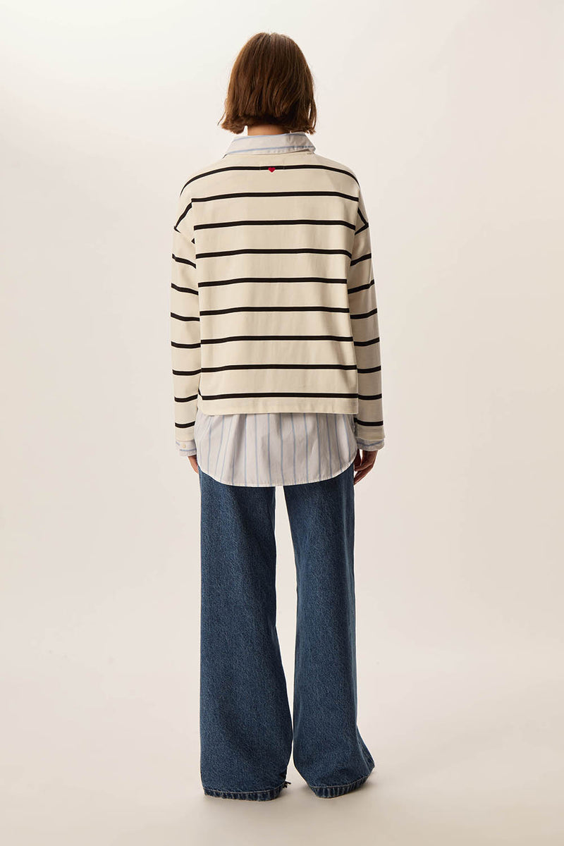 Tee-shirt Felizou Creme/Noir