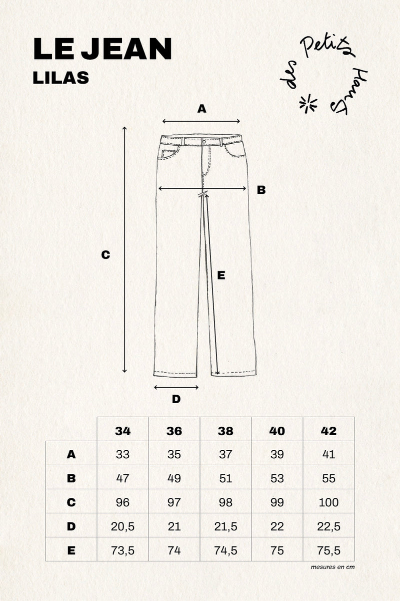 Pantalon en denim Lilas Diana