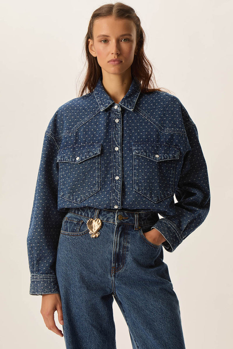 Chemise Lolly Jacquard Middle Blue