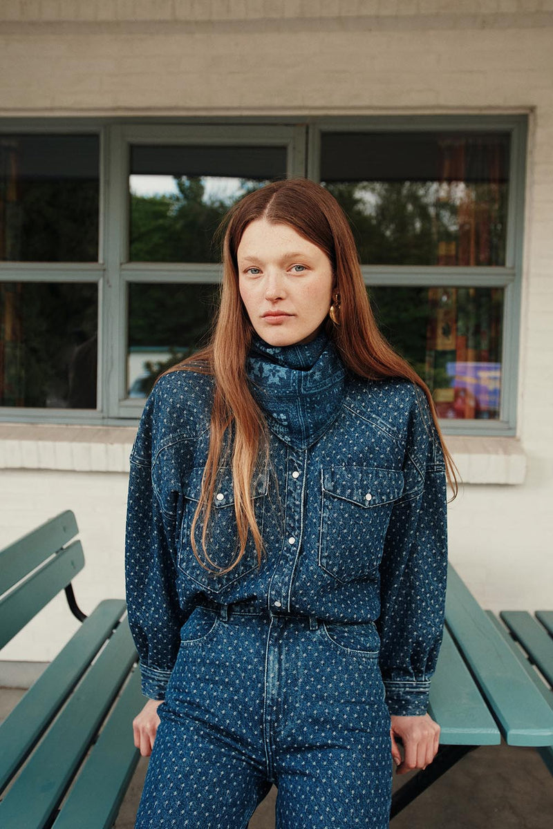 Chemise Lolly Jacquard Middle Blue