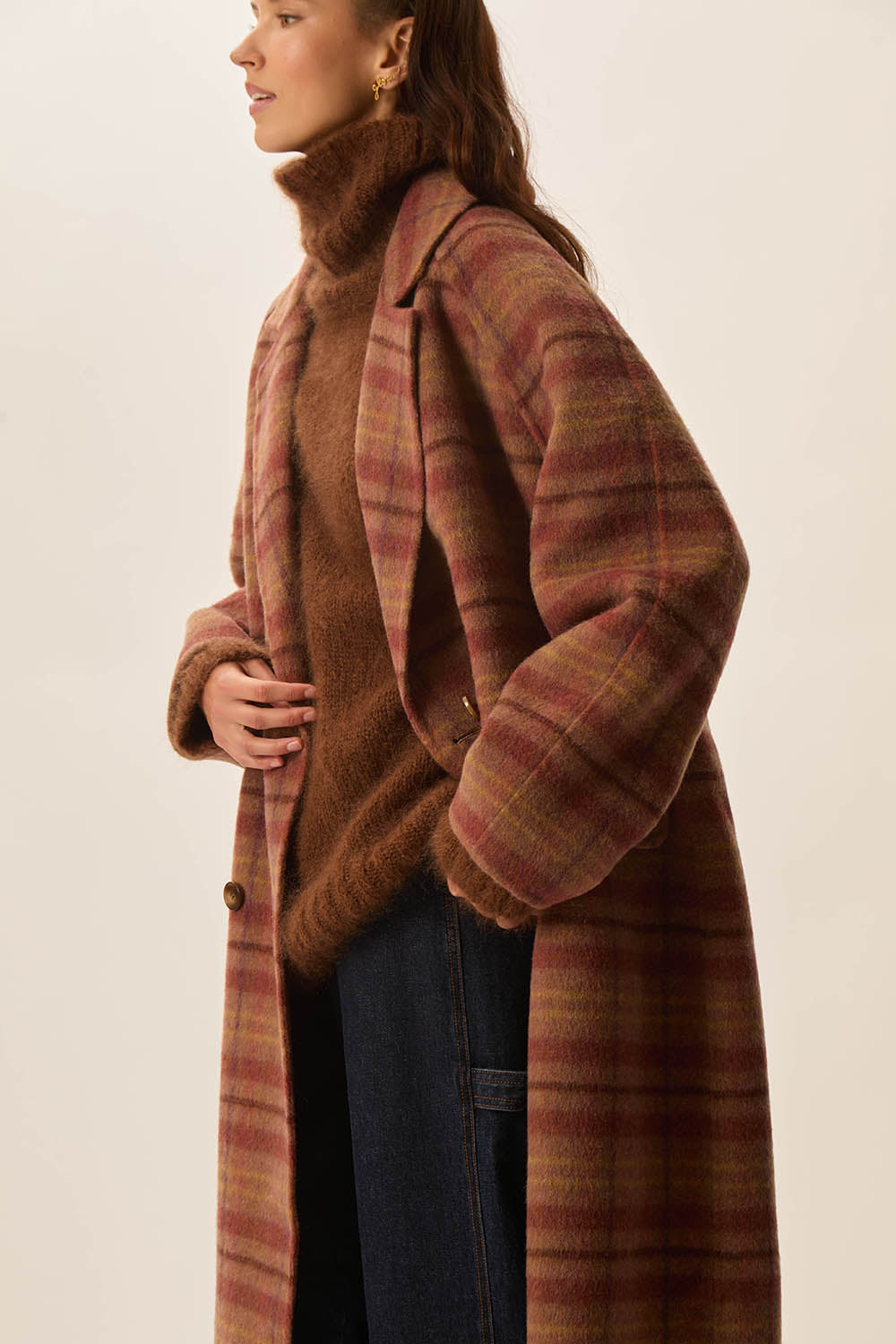 Manteau Fourrure Csap Fur Marron Clair Taille 42 - Vintage, Fabrication Française