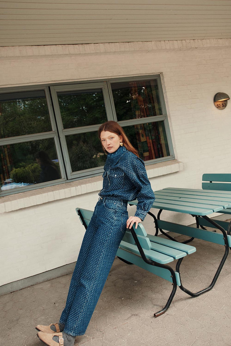 Jean Lorin Jacquard Middle Blue